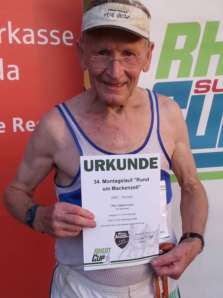 Otto Habermann - Sieger der M 80 in Mackenzell